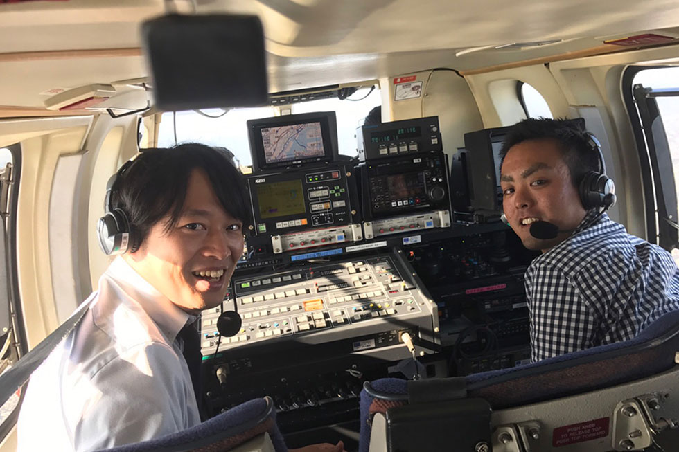 WBSディレクター時代のヘリ取材